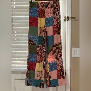 Thorn And Fable By Hot Topic Butterfly Patchwork Pants Size Large Bohemian